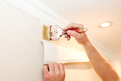 Pose de papier peint à la Chartre-sur-le-Loir — revêtements muraux et toiles de verre